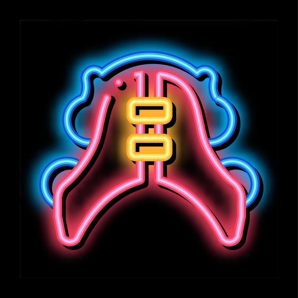 Dental Plate Stomatology neon glow icon illustration vector