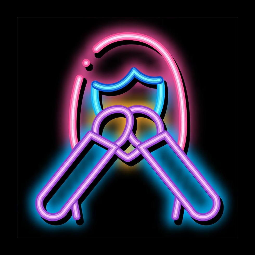 Nausea Symptomp Of Pregnancy neon glow icon illustration vector