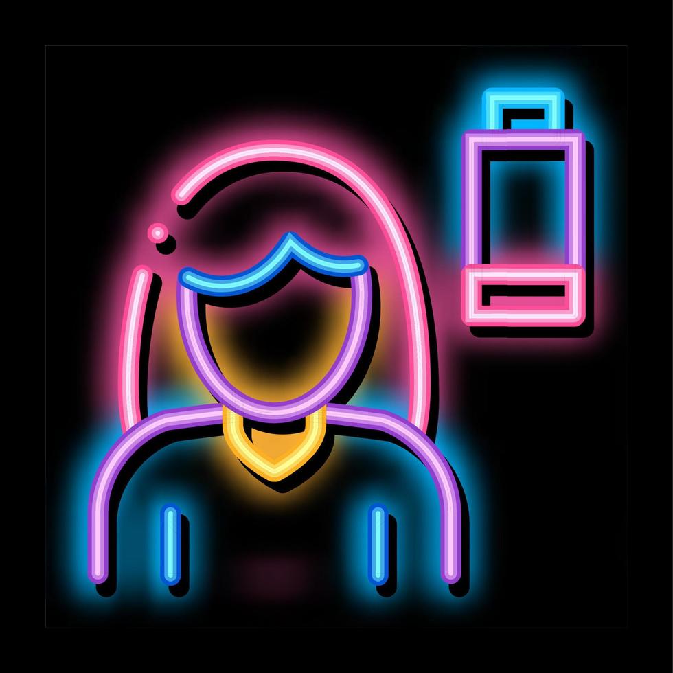 High Temprature Symptomp Of Pregnancy neon glow icon illustration vector