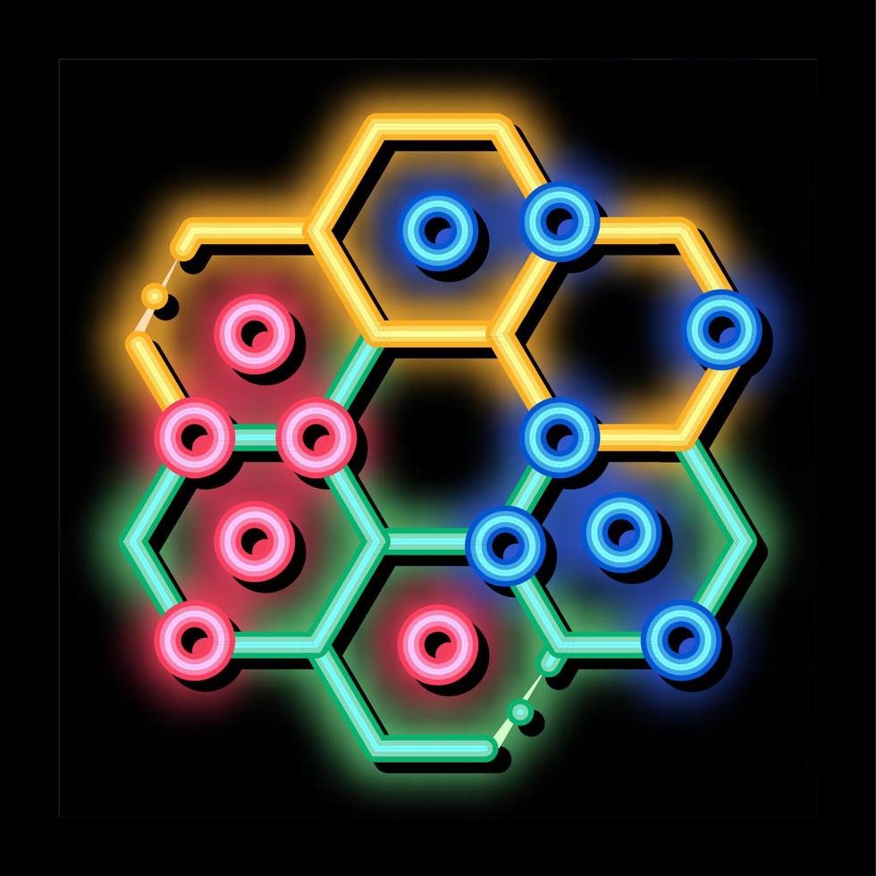 ilustración de icono de brillo de neón de puntos de juego interactivo para niños vector