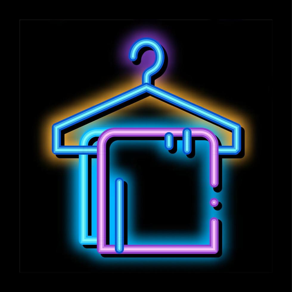 Dress Things On Hanger neon glow icon illustration vector