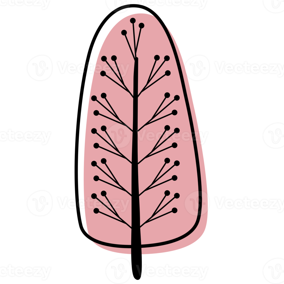 Cute Tree Doodle PNG Collection