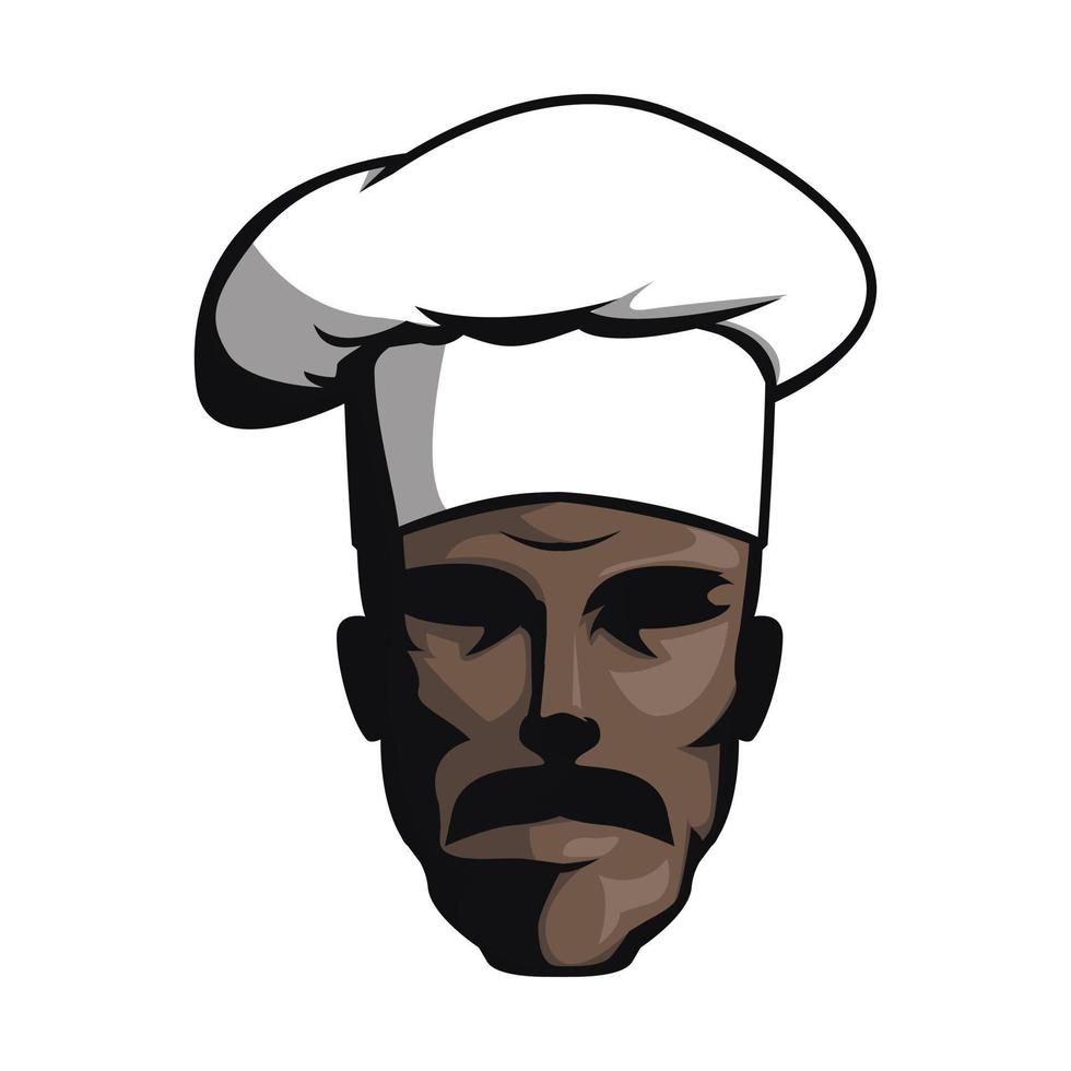 Black Chef Illustration Design vector
