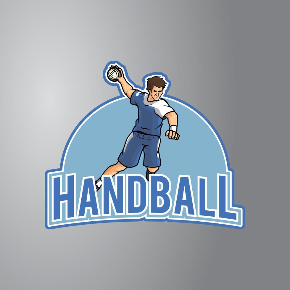 insignia de diseño de vector de balonmano