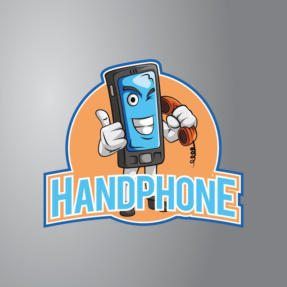 Handphone Illustration Design Badge vector