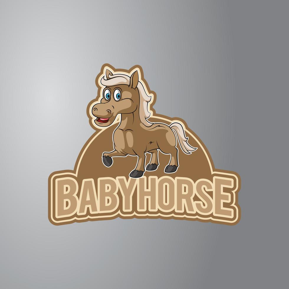 insignia de diseño de caballo bebé vector