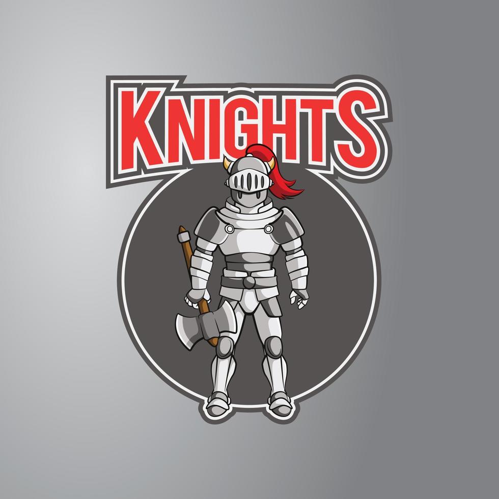 Knight Warrior Illustration Design vector