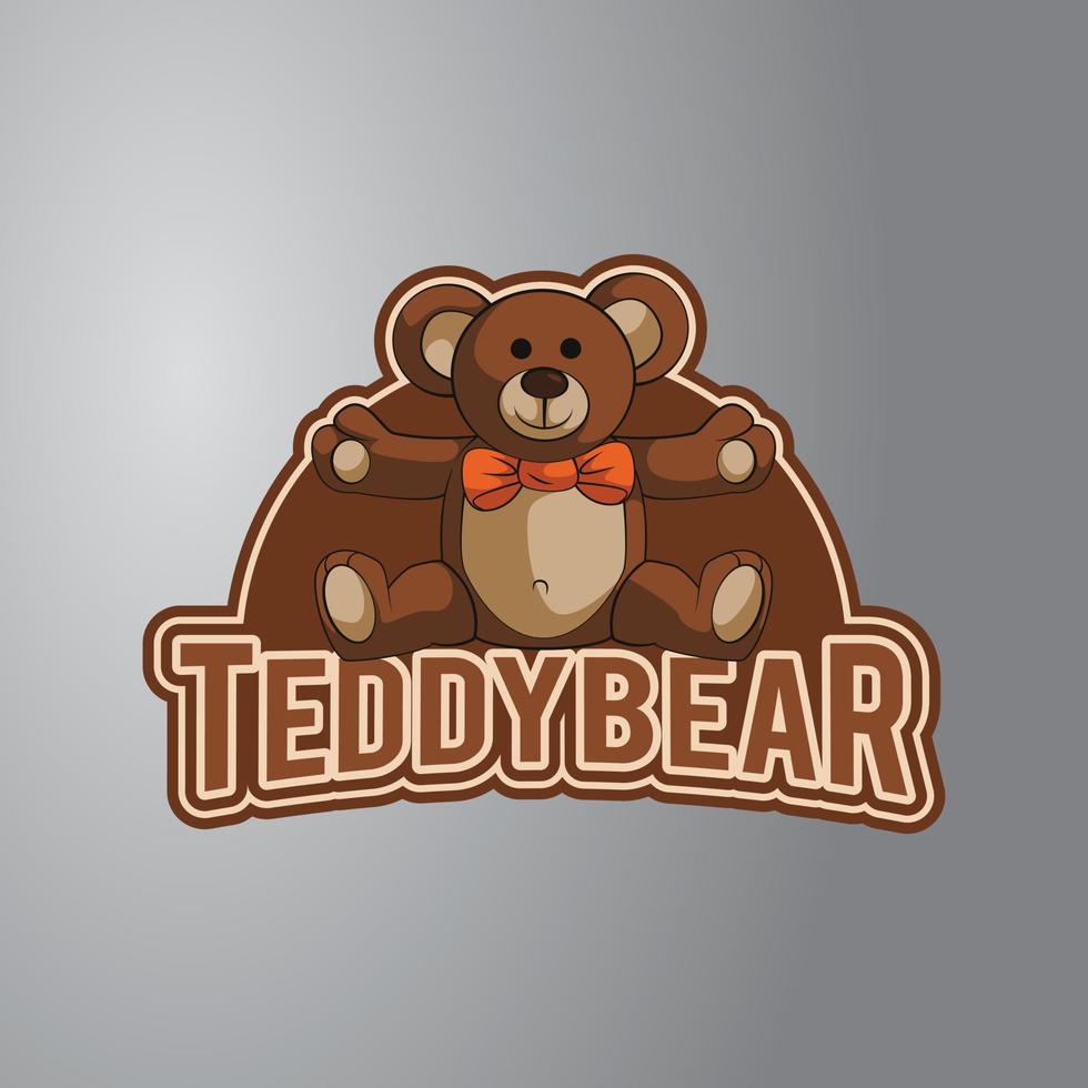 diseño de ilustración de oso de peluche vector