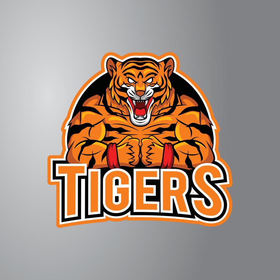 ilustración de símbolo de ataque de tigre vector