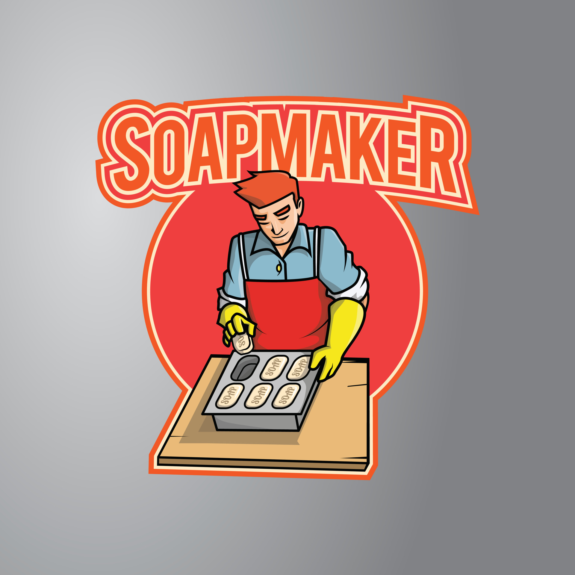 Soap Maker Illustration Design 17786920 Vector Art at Vecteezy