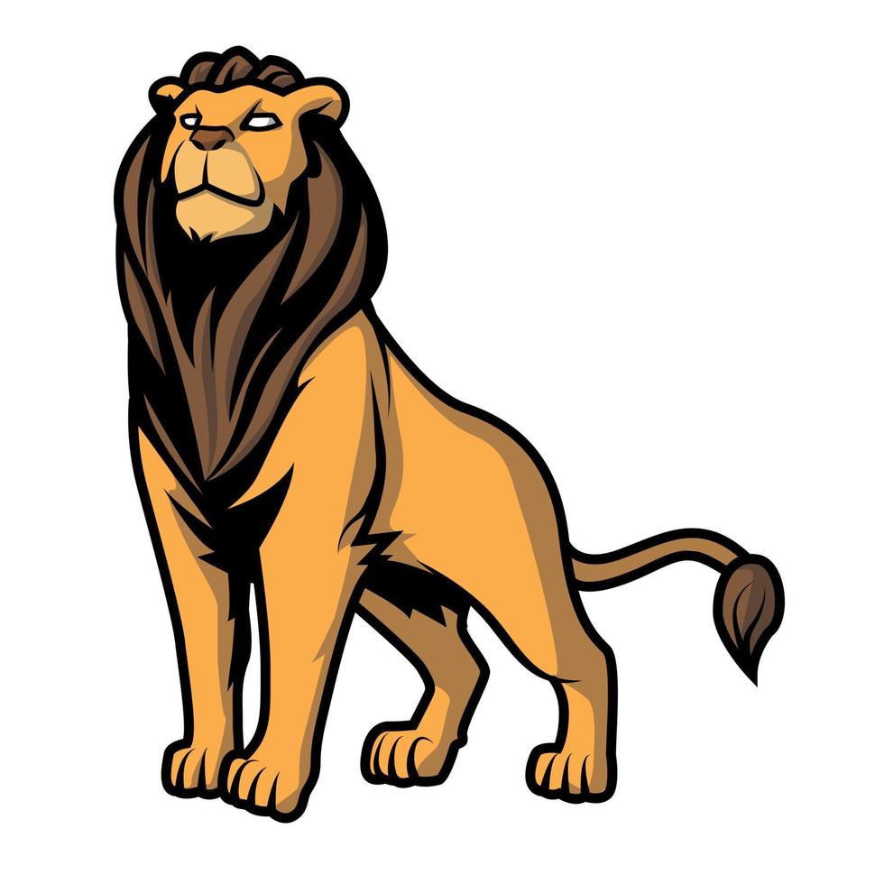 diseño de vector de ilustración de león