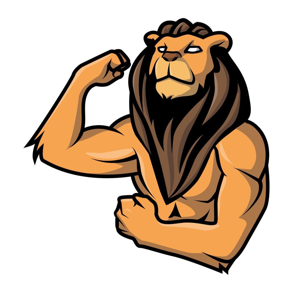 Strong Lion Vector Illustration