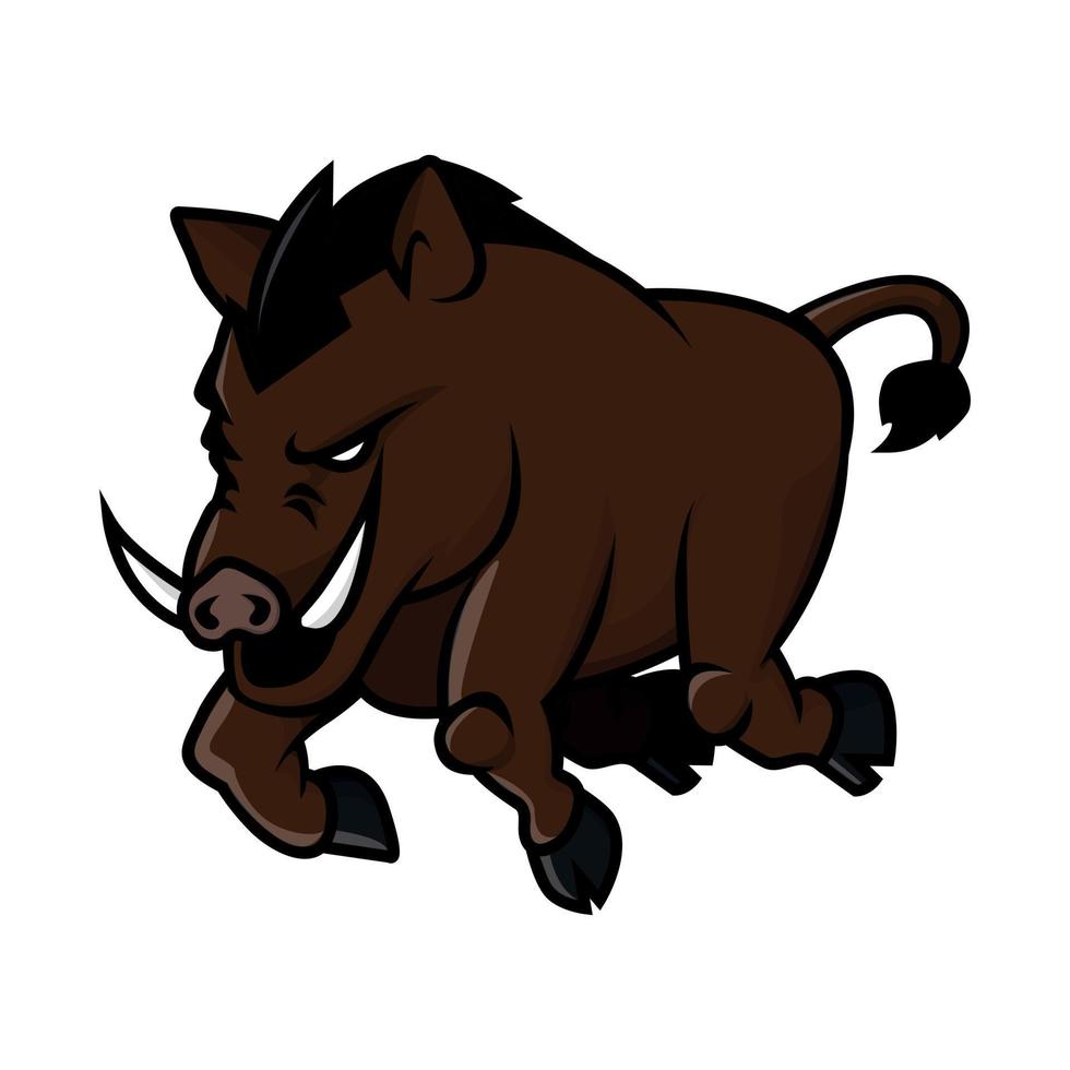 Wild Boar Illustration Design vector