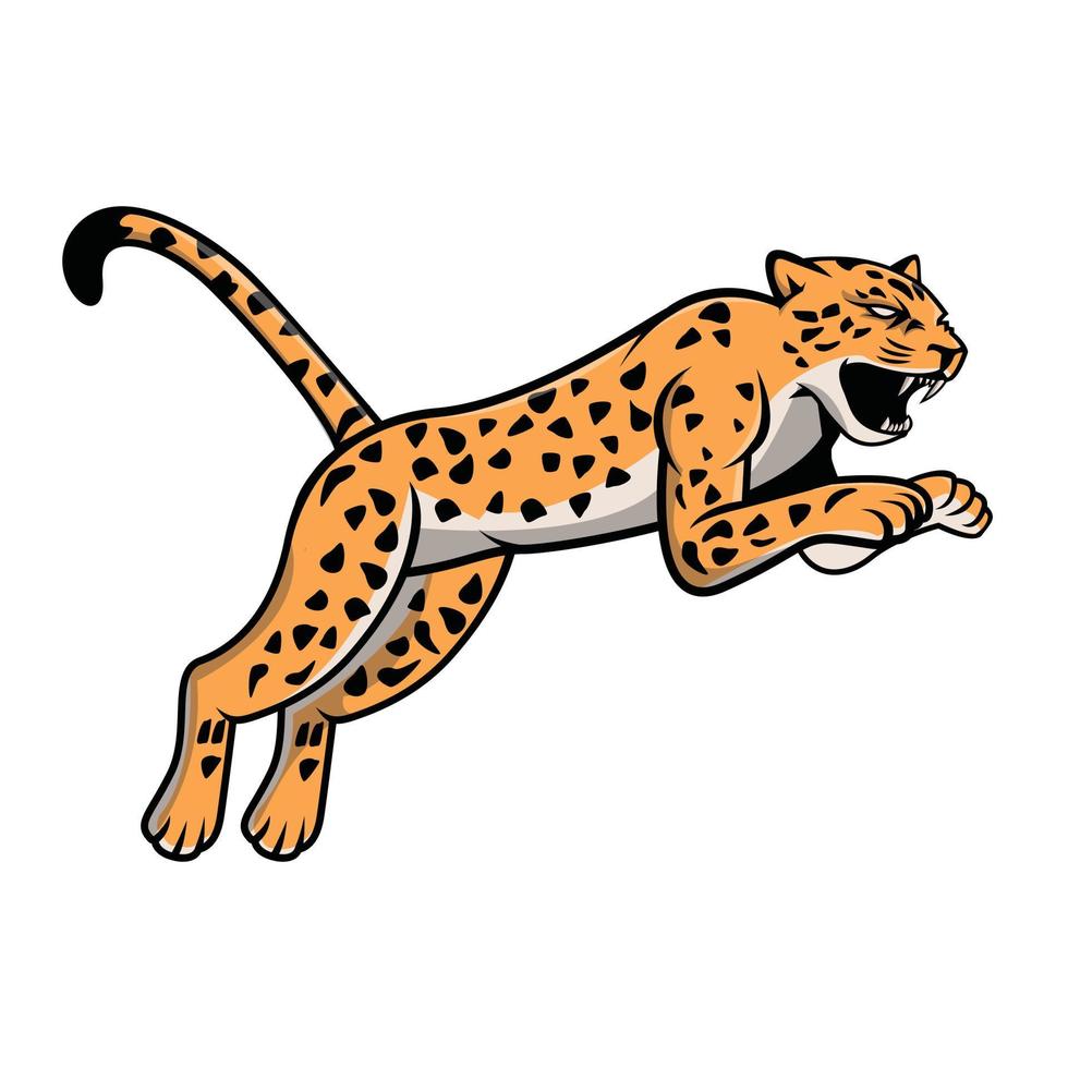 ilustración de vector de animal de leopardo