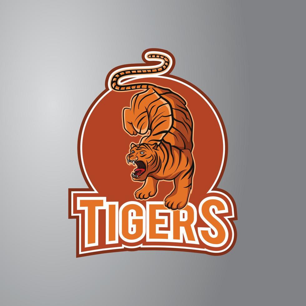 diseño de ilustración de símbolo de tigre vector