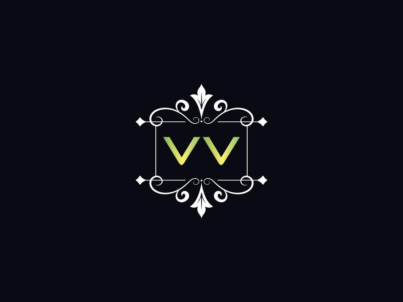 Simple Vv Logo Letter, Capital VV Luxury Logo Icon Vector