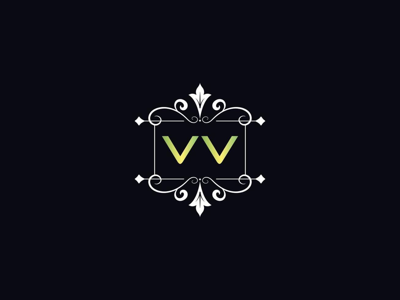 letra de logotipo vv simple, vector de icono de logotipo de lujo vv capital