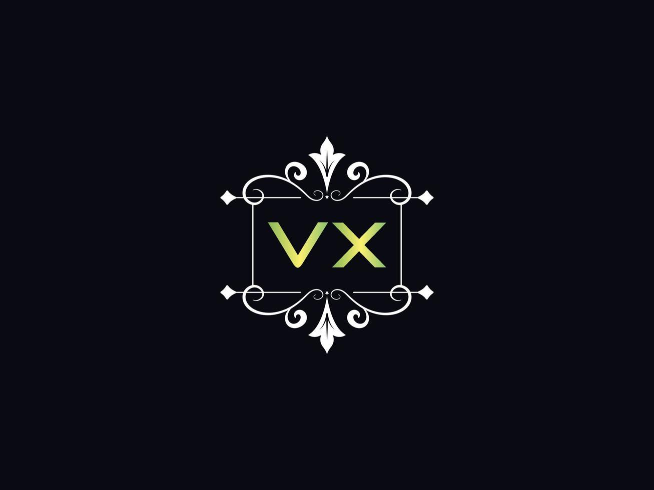 Simple Vx Logo Letter, Capital VX Luxury Logo Icon Vector