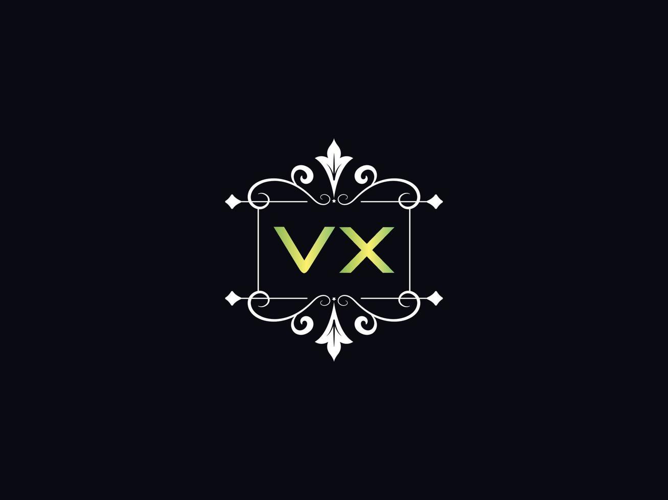 Simple Vx Logo Letter, Capital VX Luxury Logo Icon Vector