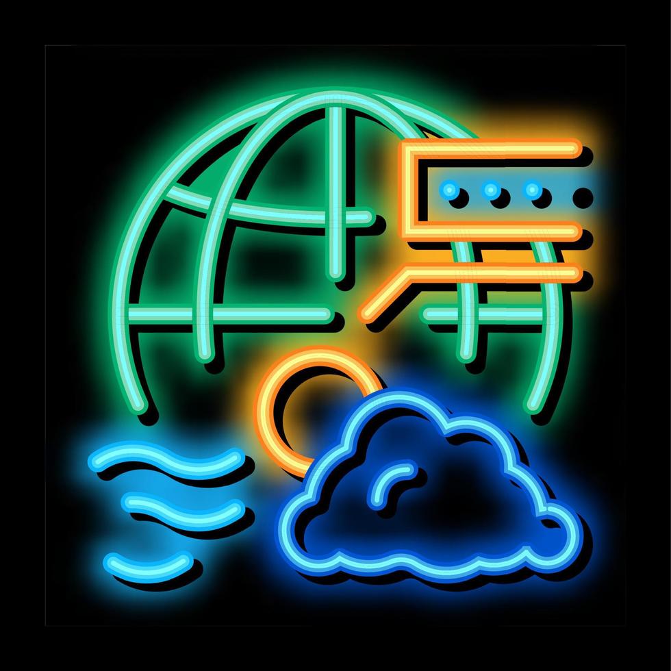 climatology science neon glow icon illustration vector