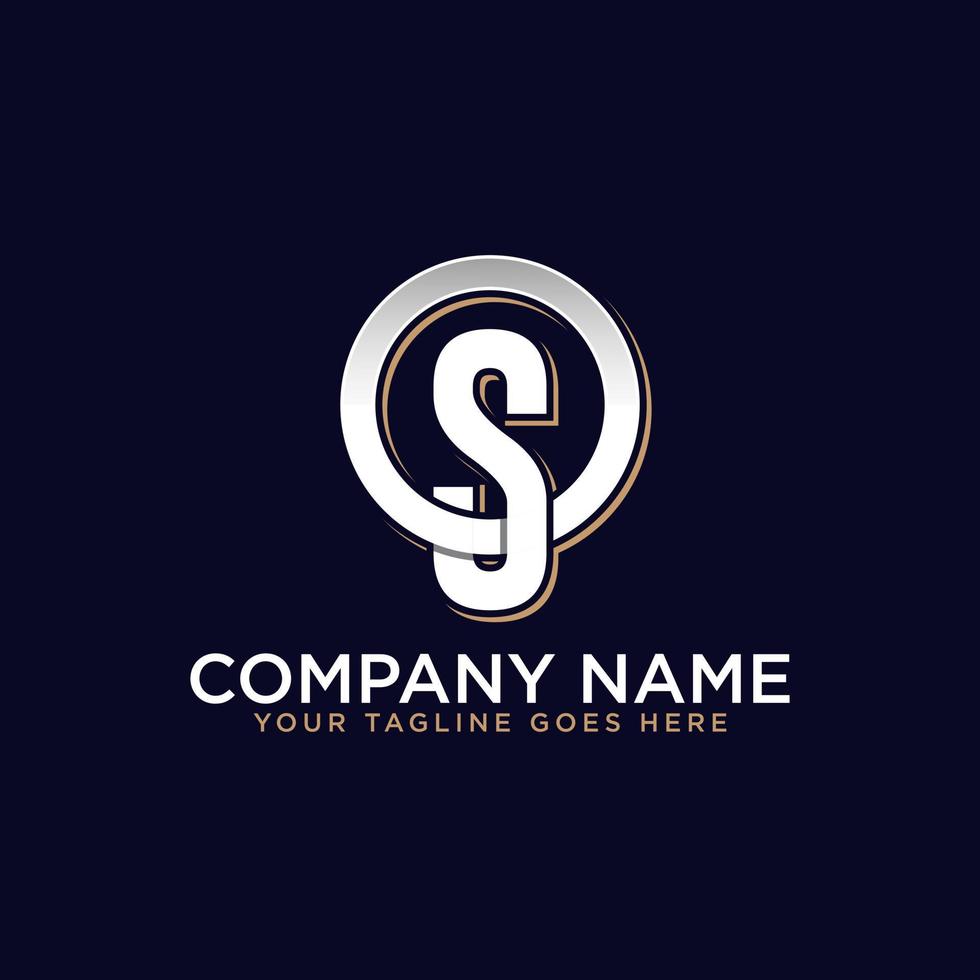 O S initial logo vector, O letter logo inspirations vector