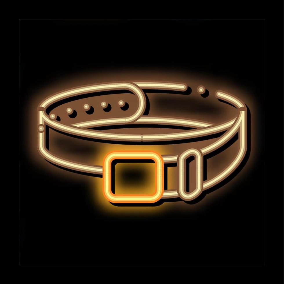 leather belt neon glow icon illustration vector