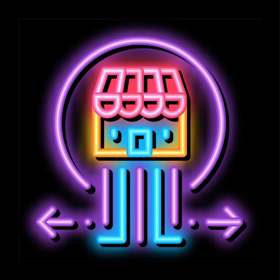 franchise business neon glow icon illustration vector