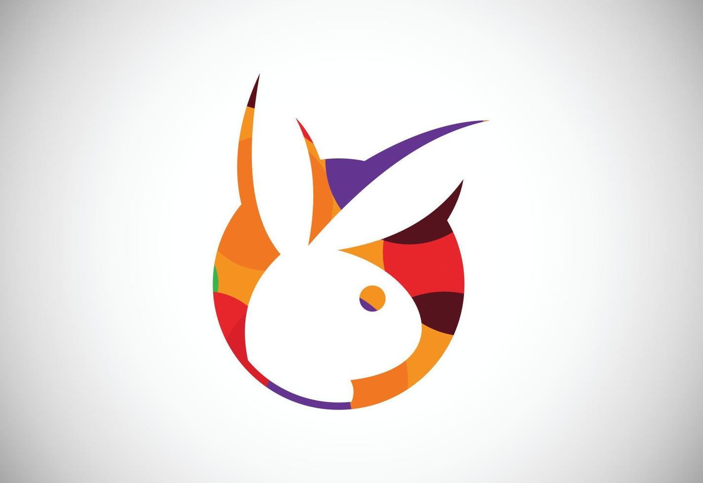 diseño de logotipo de icono de conejo de baja poli, diseño de logotipo de conejo creativo. ilustración de icono de vector de diseño de logotipo de animal