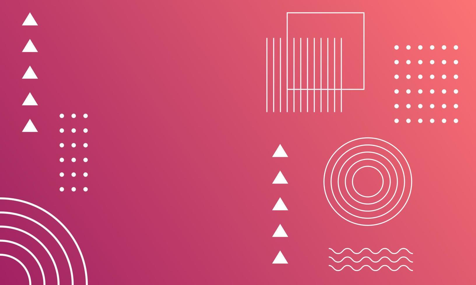 Geometric Abstract Backgrounds Design. Composition of simple geometric shapes on a purple gradation background. vector