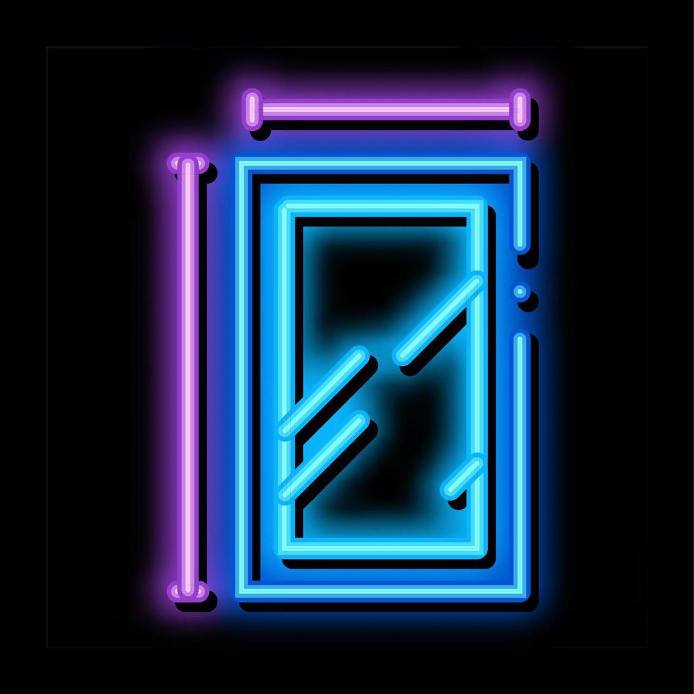 window dimensions neon glow icon illustration vector