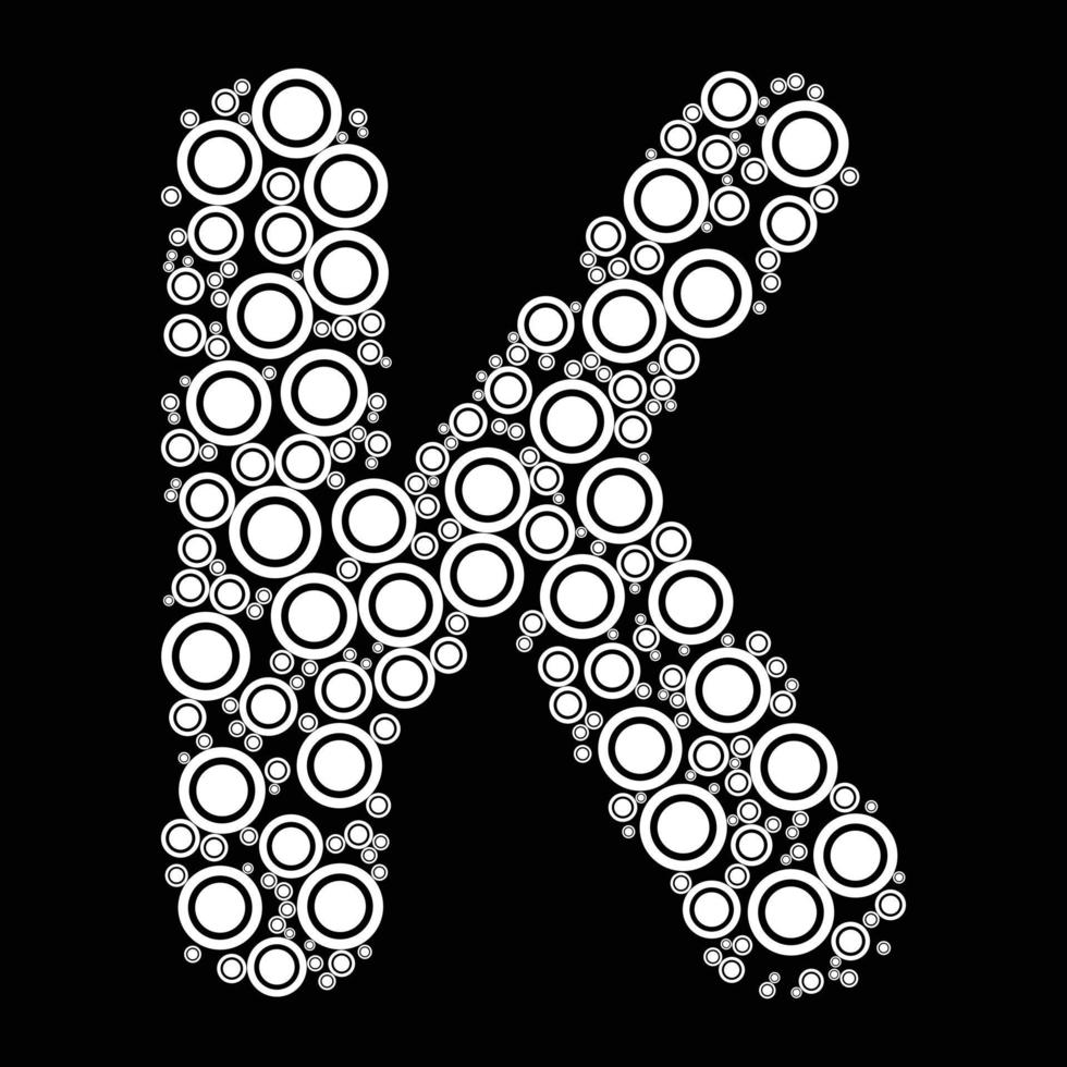 Alphabet letter k design vector