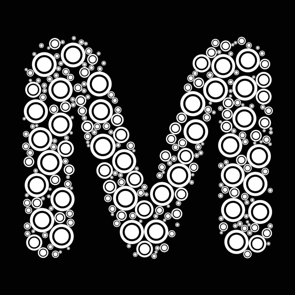 Alphabet letter m design vector