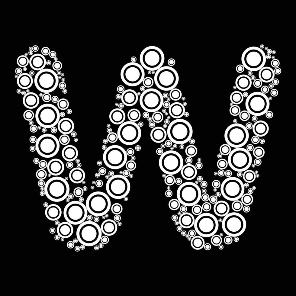 Alphabet letter w design vector