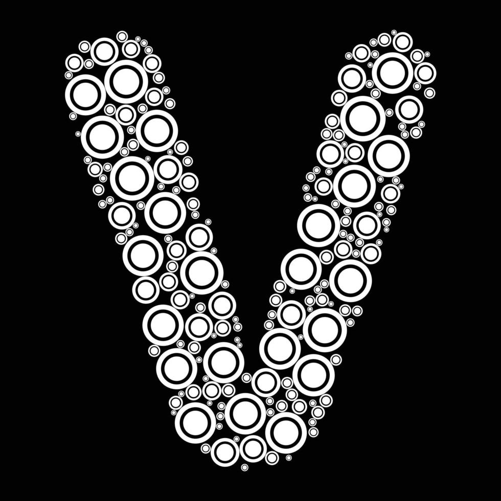 Alphabet letter v design vector