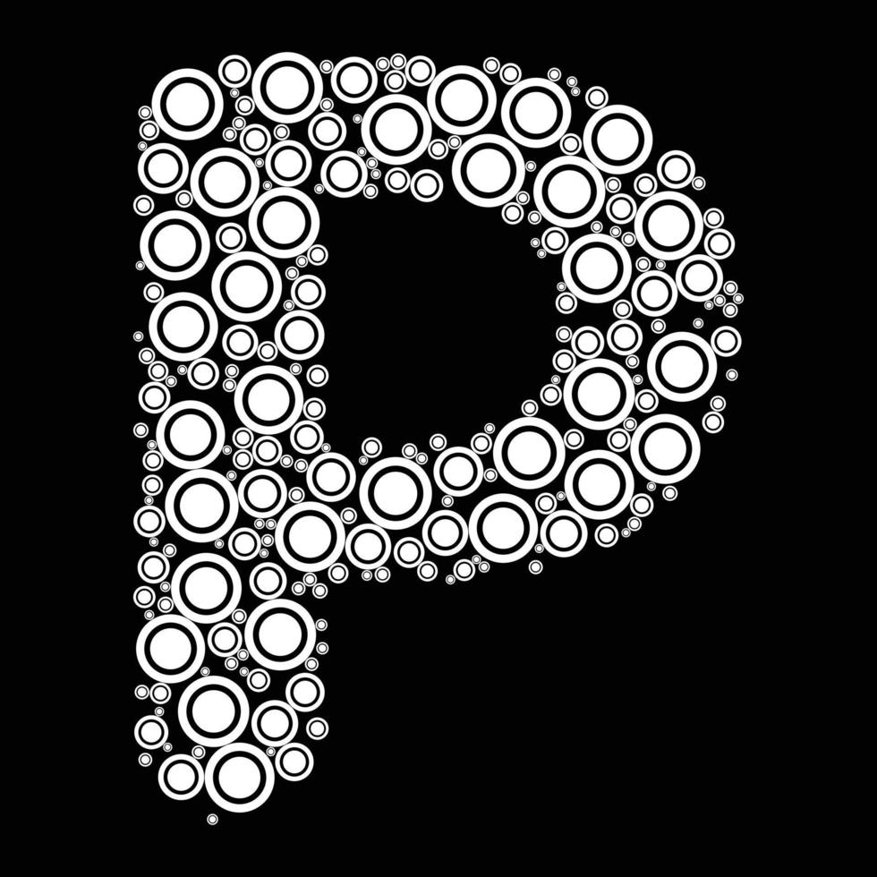 Alphabet letter p design vector