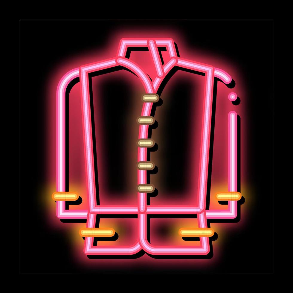 kind of national men costume neon glow icon illustration vector