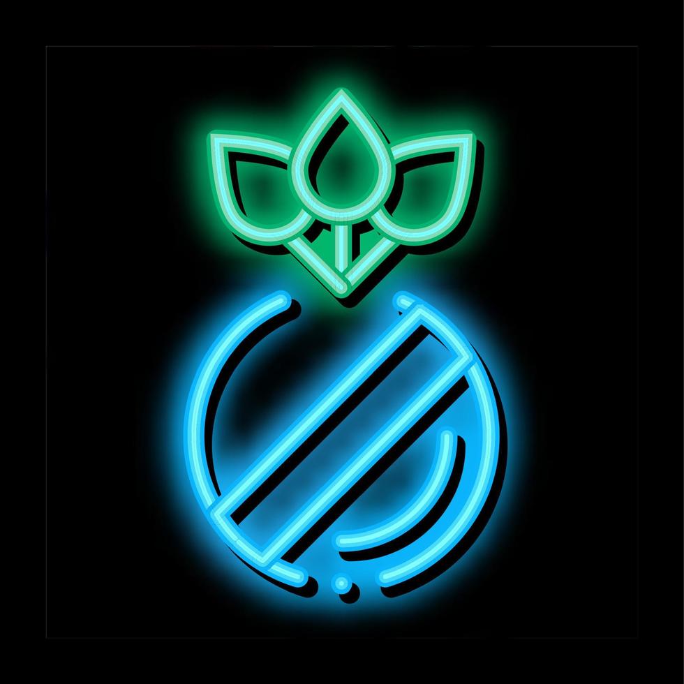 organic herbal pills neon glow icon illustration vector