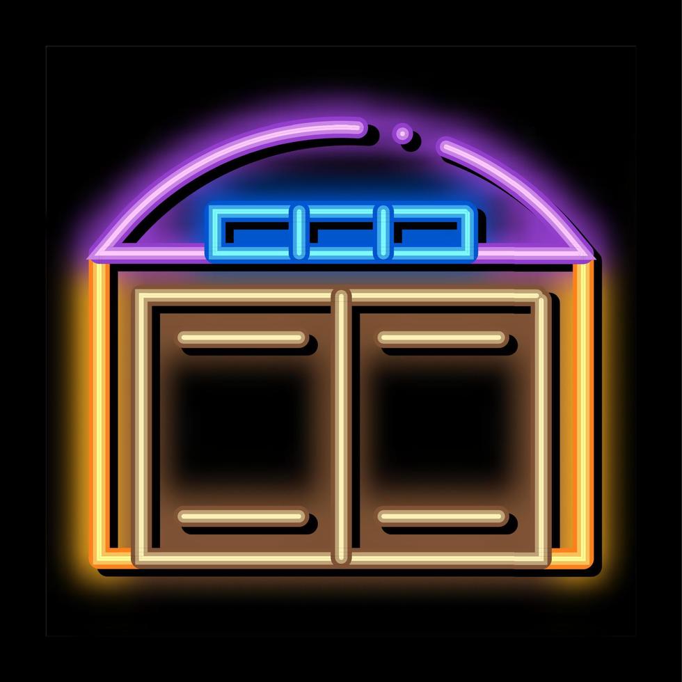 car garage neon glow icon illustration vector