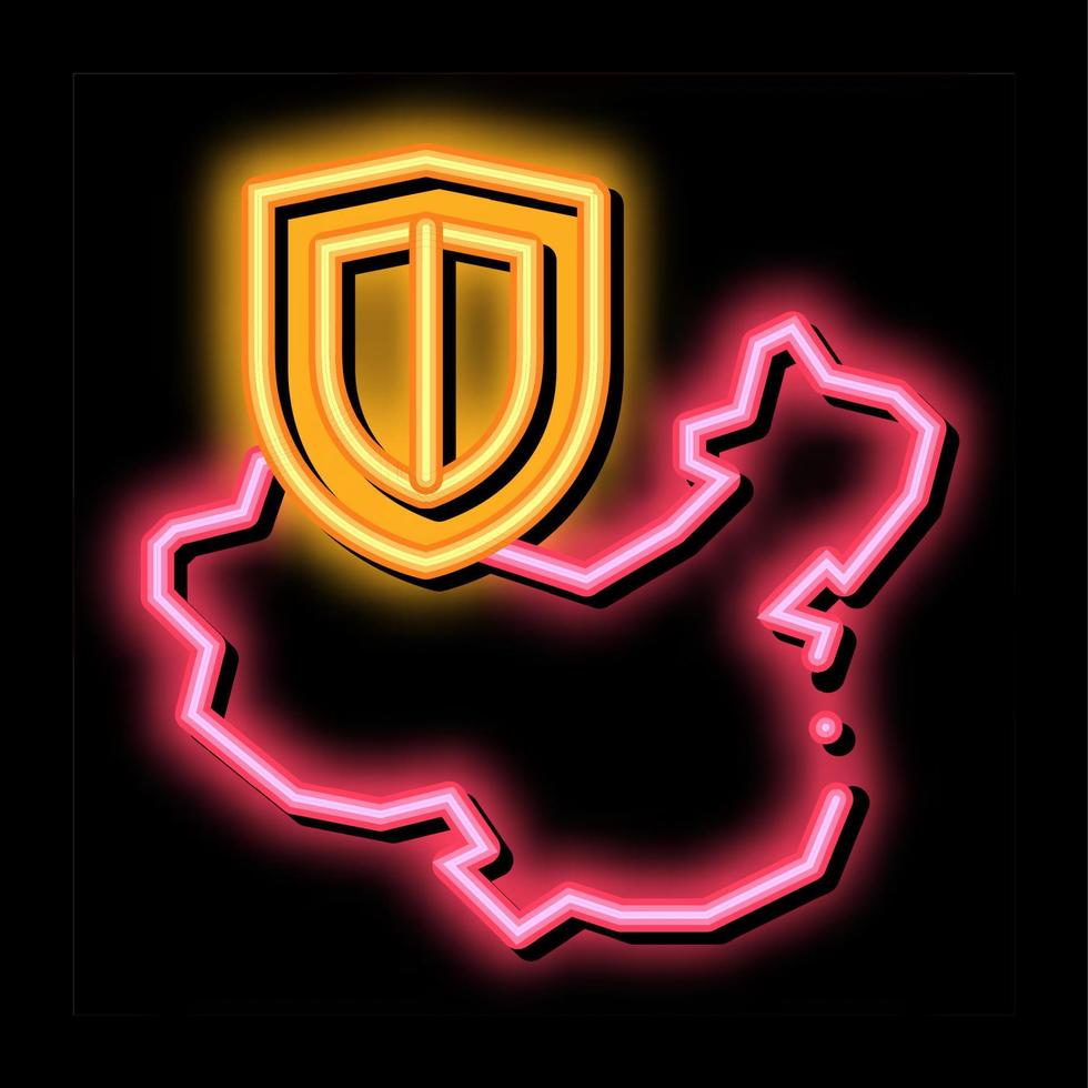 china on the map neon glow icon illustration vector