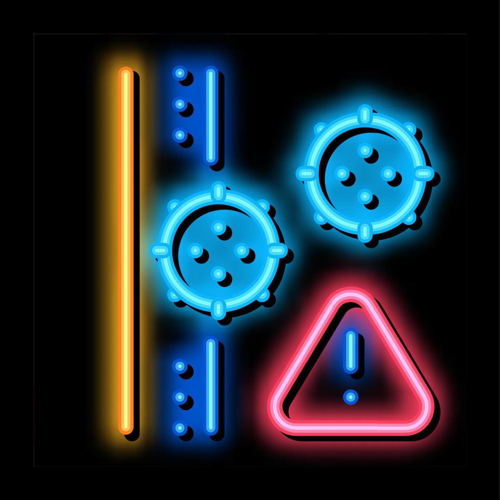 subcutaneous viruses neon glow icon illustration vector
