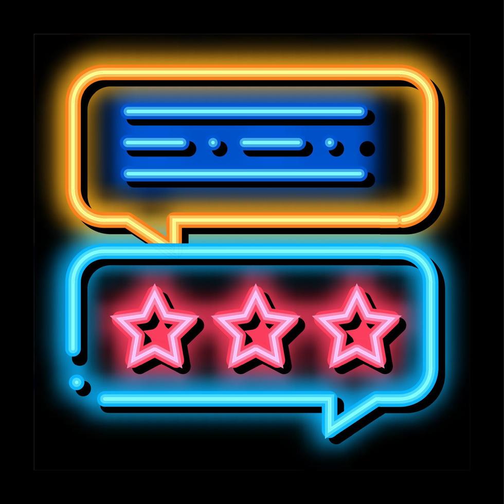 getting stars neon glow icon illustration vector