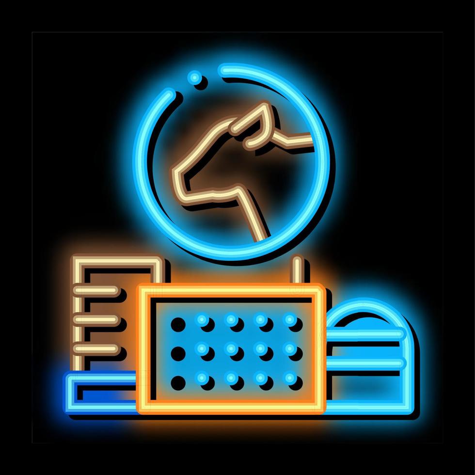 milk farm neon glow icon illustration vector