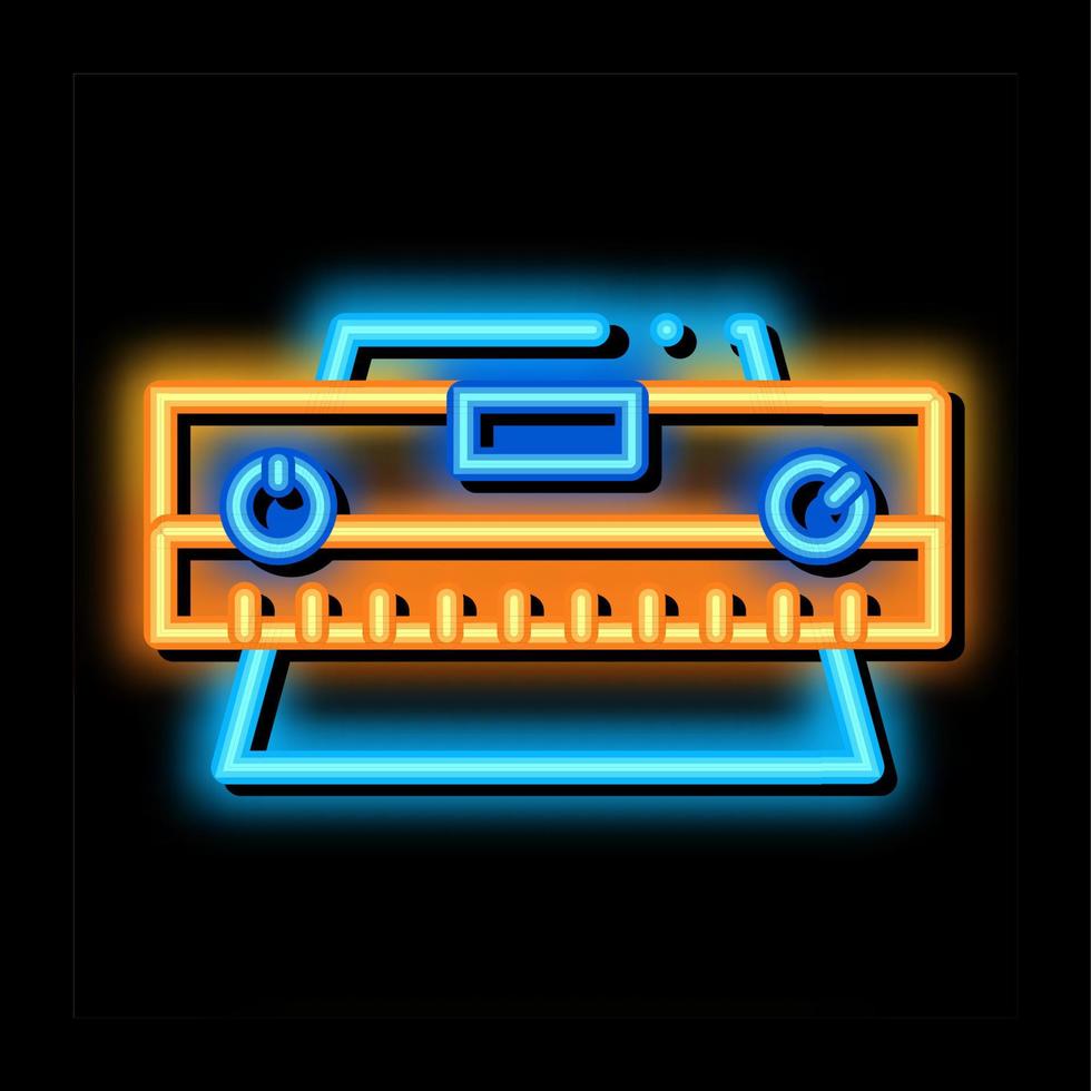 tile length measurement neon glow icon illustration vector