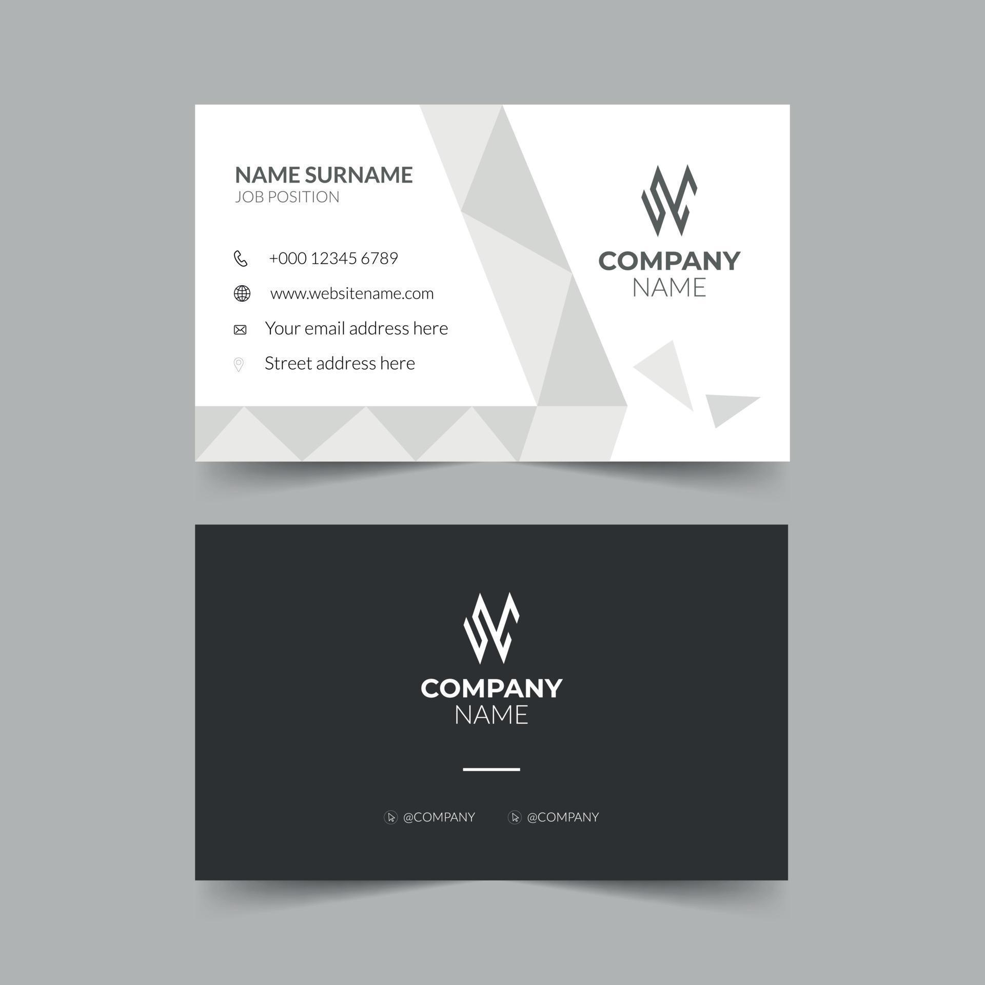 Modern creative clean business card template design. Stationery vector