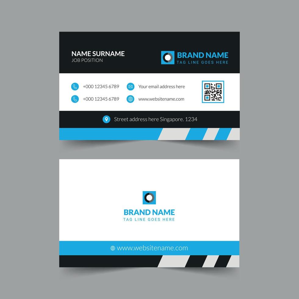 Modern creative clean business card template design. Stationery vector design. Name card design