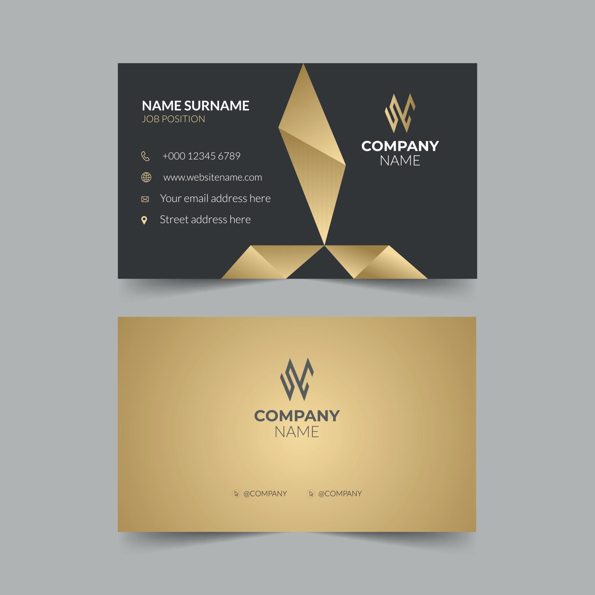 Modern creative clean business card template design. Stationery vector