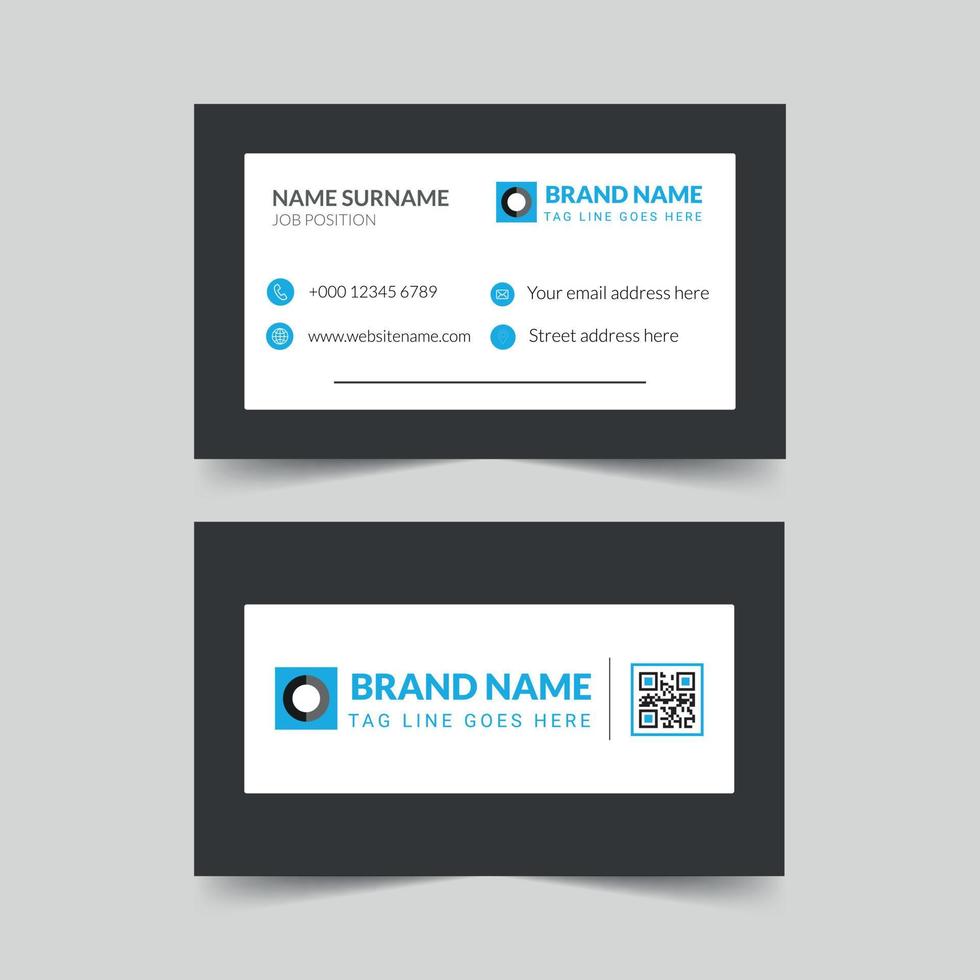 Modern creative clean business card template design. Stationery vector