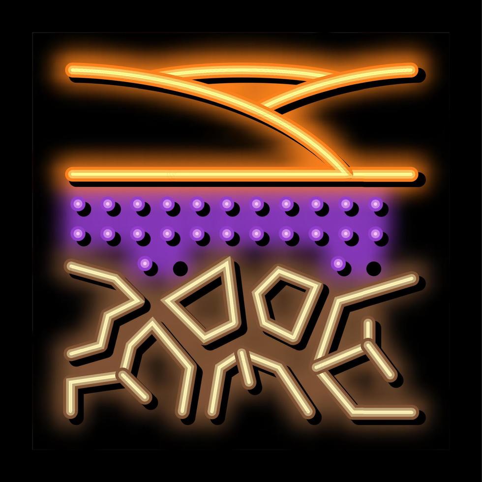 coal in bowels of earth neon glow icon illustration vector