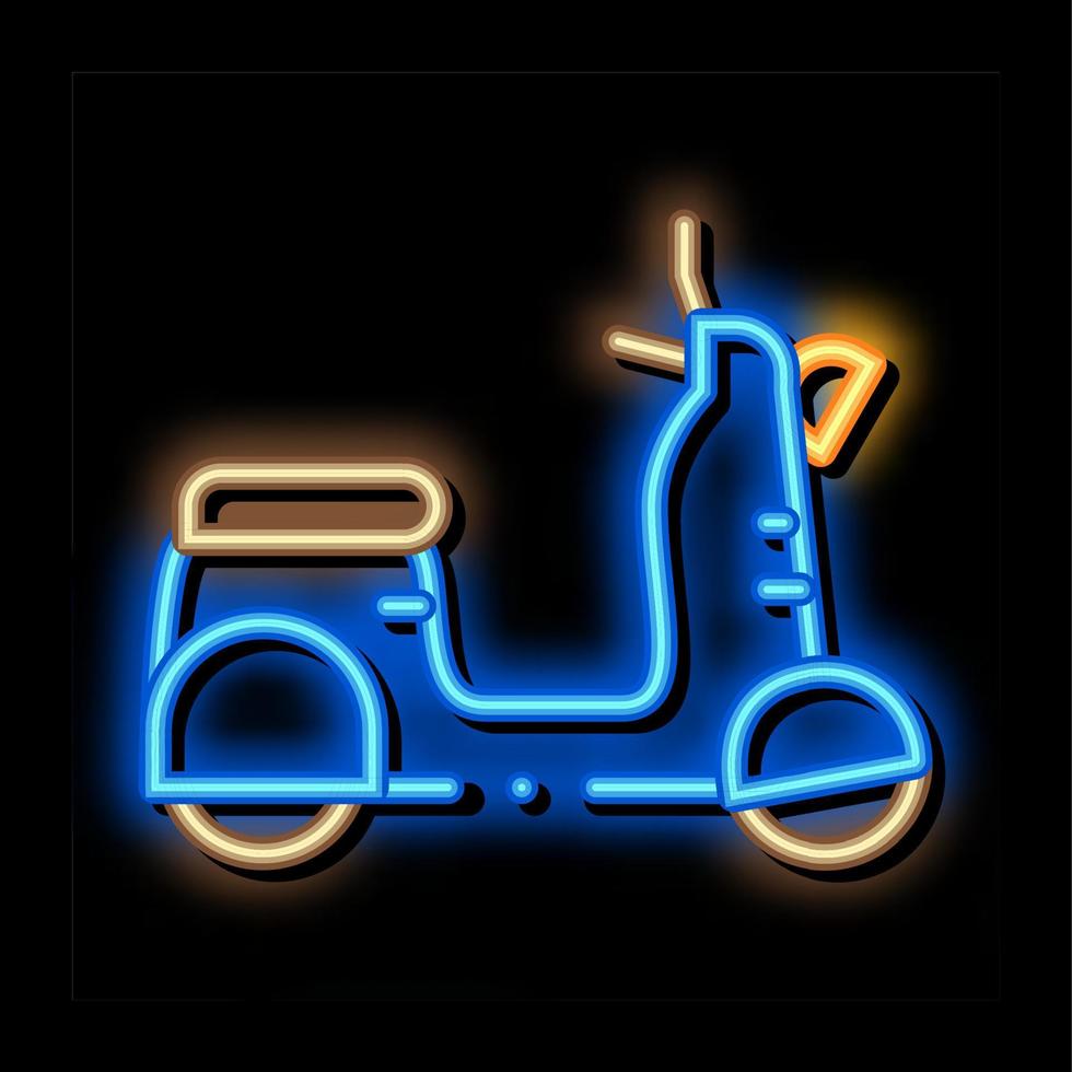 mobile motobike neon glow icon illustration vector