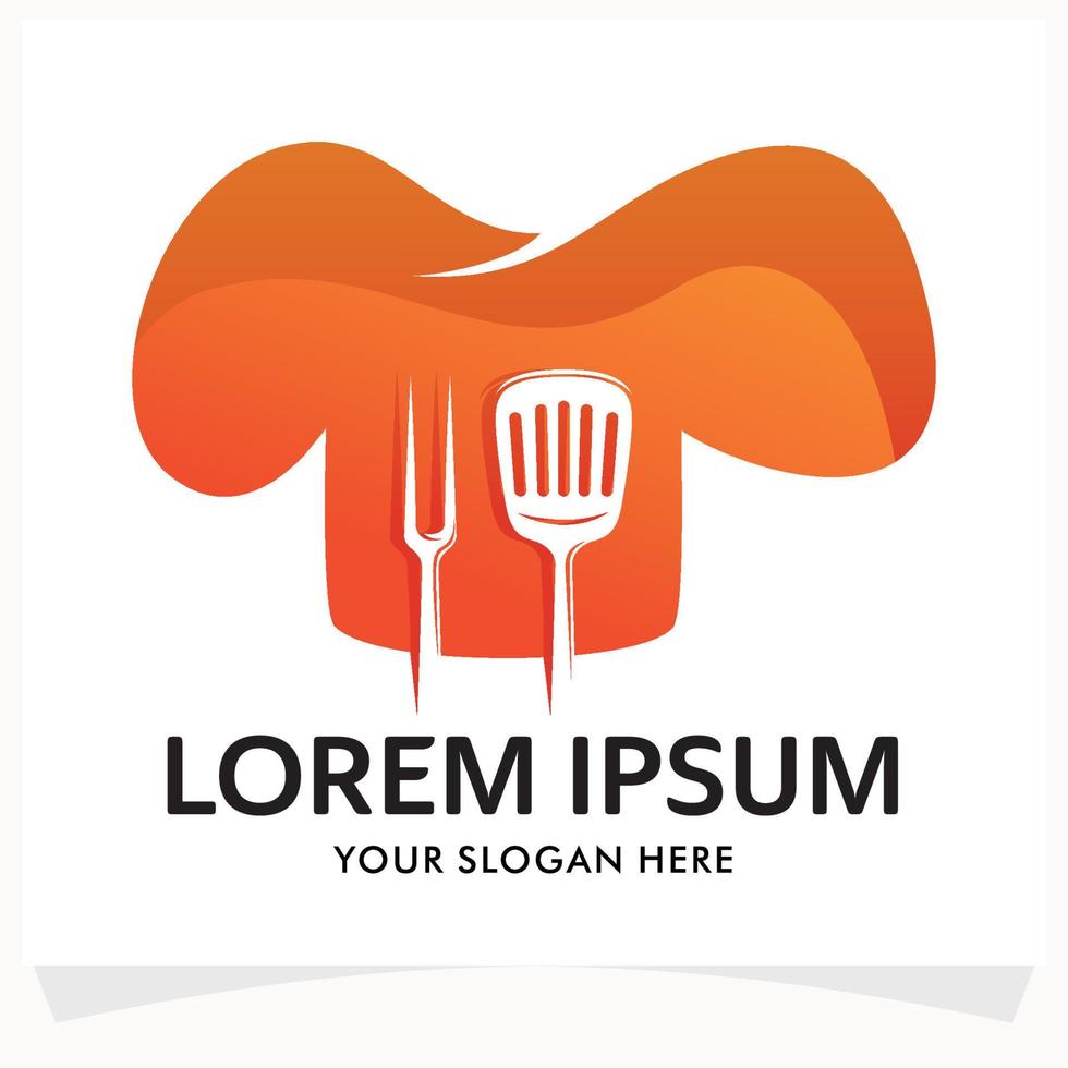 Hot Food Menu Logo Design Template vector